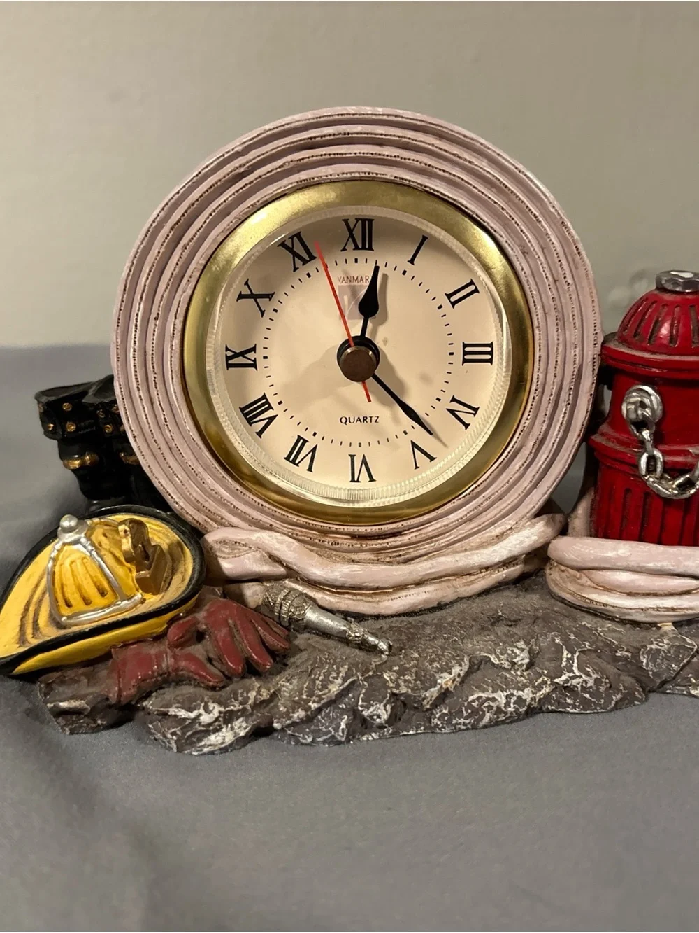 Vintage red hats of courage clock and it works